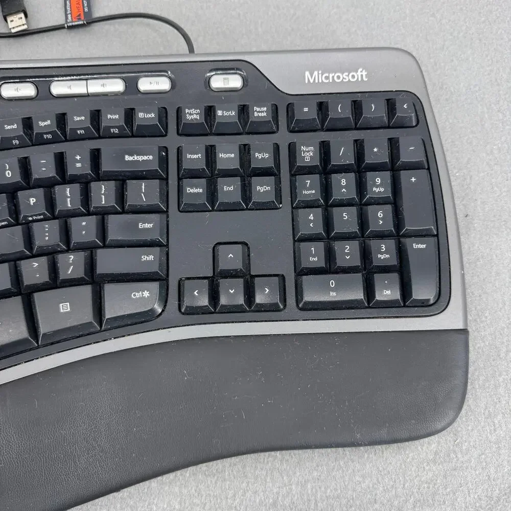 Microsoft Natural Ergonomic Keyboard 4000 v1.0 Model KU-0462 USB Tested